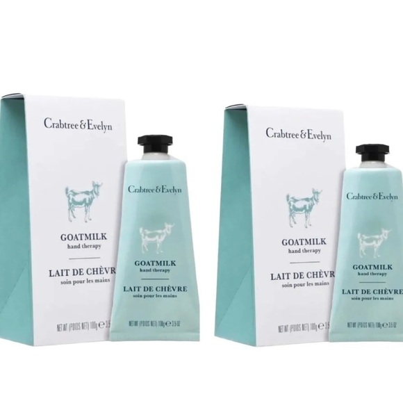 CRABTREE & EVELYN Goatmilk Hand Therapy Cream 3.5 oz ea Lot of 2 boxes NEW - Picture 1 of 3